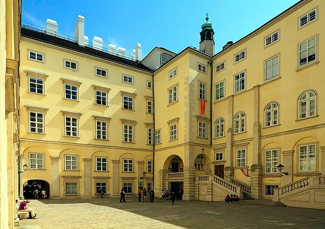 The Swiss Courtyard of the Hofburg, where the Imperial Treasury is entered